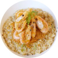 NEW！《ランチ限定》「甘エビフリット」玄米リゾットプレート